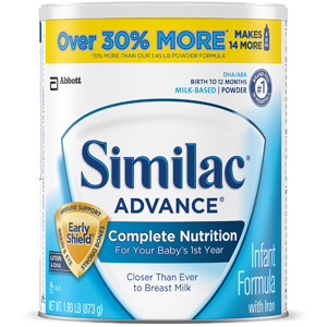 美国雅培SIMILAC 婴儿成长配方奶粉 一段 30.8盎司