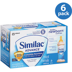 美国雅培SIMILAC 婴儿配方液体奶 即喝型 一段（2盎司 x 8盒）x 6