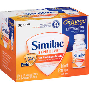 美国雅培SIMILAC 抗敏感配方液体奶 一段 即喝型 8盎司 x 6
