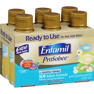 美国美赞臣Enfamil 抗敏感大豆液体奶 即喝型 一段8盎司 x 6