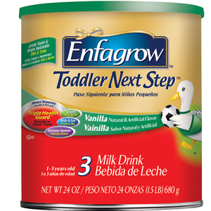 美国美赞臣ENFAGROW 香草味配方婴儿过渡奶粉 三段 24盎司 x 4