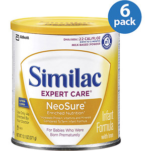 美国雅培SIMILAC 早产儿配方奶粉 一段 13.1盎司 x 6