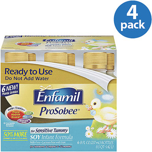美国美赞臣Enfamil 抗敏感液体豆奶 即喝型 一段 （8盎司 x 24盒）x 4