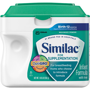 美国雅培SIMILAC 母乳喂养补充配方奶粉 一段 1.45磅