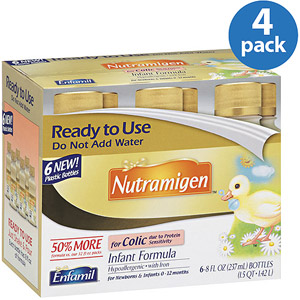 美国美赞臣Nutramigen 防疝气配方液体奶 即喝型 一段 （8盎司 x 6瓶）x 4 