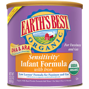 地球最好Earth's Best 高铁有机防过敏配方奶粉 一段 23.2盎司