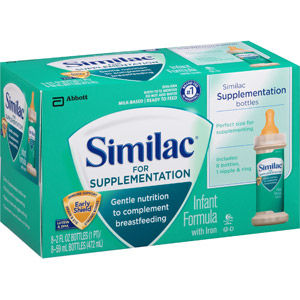 美国雅培SIMILAC 母乳喂养补充配方液体奶 即喝型 一段 2盎司 x 8