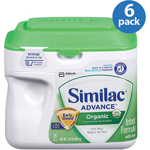 美国雅培SIMILAC 成长配方有机奶粉 一段 1.45磅 x 6