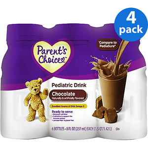 美国双亲之选Parent's Choice 婴儿营养配方液体奶 巧克力味 （8盎司 x 6瓶）x 4