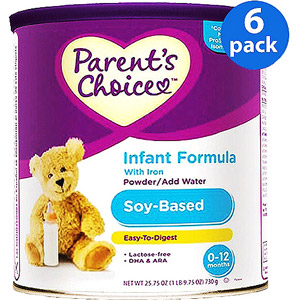 美国双亲之选Parent's Choice 大豆配方奶粉 一段 25.7盎司 x 6