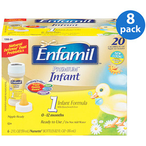 美国美赞臣Enfamil 新生婴儿配方液体奶 即喝型 2盎司 x 8