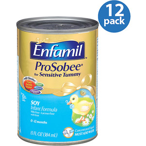 美国美赞臣Enfamil 抗敏感大豆液体奶 即喝型 13盎司 x 12