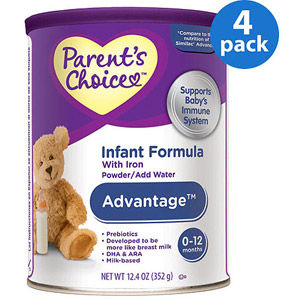 美国双亲之选Parent's Choice 成长配方奶粉 一段 12.4盎司 x 4