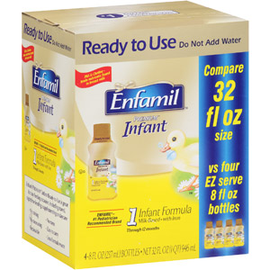 美国美赞臣Enfamil 优质婴儿配方液体 即喝型 一段 8盎司 x 4
