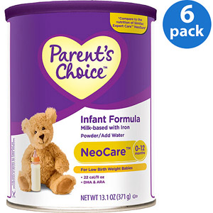 美国双亲之选Parent's Choice 婴儿营养配方奶粉 13.1盎司 x 6