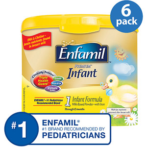 美国美赞臣Enfamil 婴儿配方奶粉 一段 22.2盎司 x 6