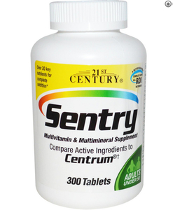 21st Century Health Care 300粒, Sentry善存,综合维生素补充剂,