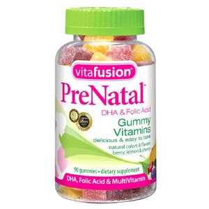 Vitafusion PreNatal孕妇产前维生素软糖, 樱桃蓝莓柠檬口味 90粒装
