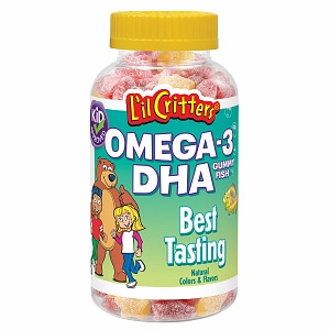 L'ilCritters美国小熊Omega-3富含鱼肝油DHA儿童软糖120粒