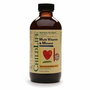ChildLife的复合维生素和矿物质的配方，橘子/芒果味237 ml