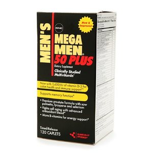 GNC Mega Men 50 Plus五十岁以上男士综合维生素120粒
