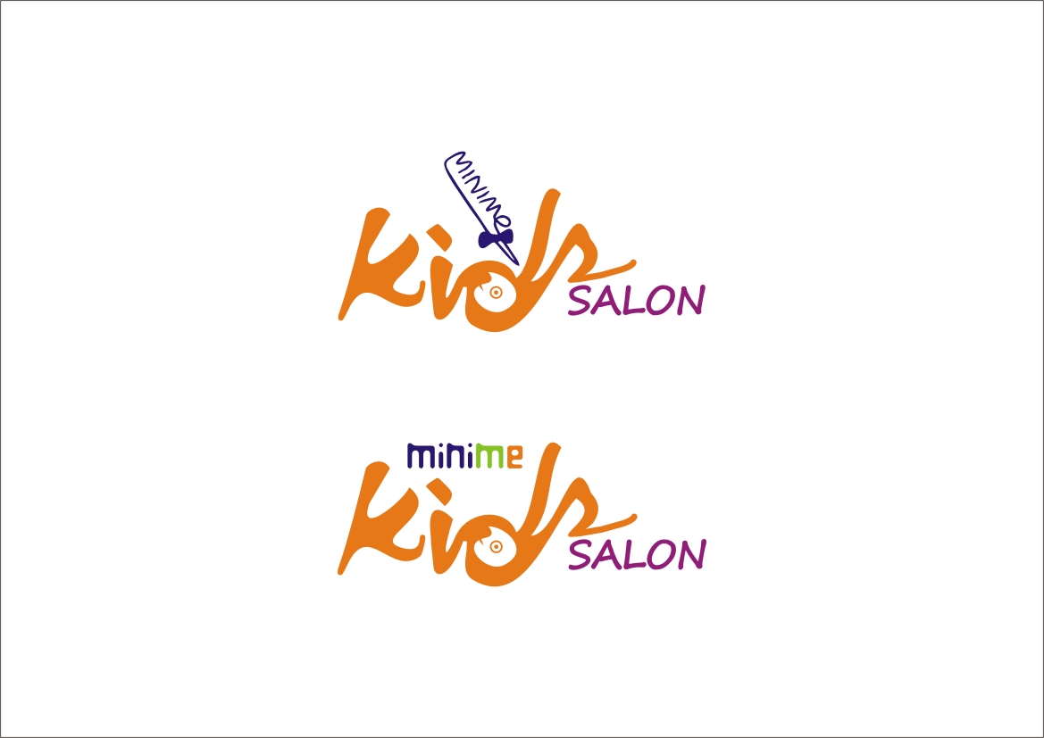 mini me kids salon(儿童美发) logo设计